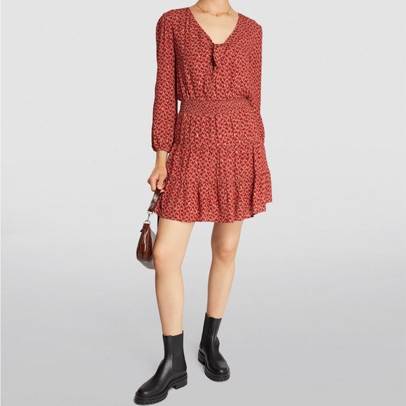 PAIGE red Sandee mini dress - Picture 6 of 8